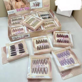 Pink Key "Cat's Eye" Press-on Fake Nails